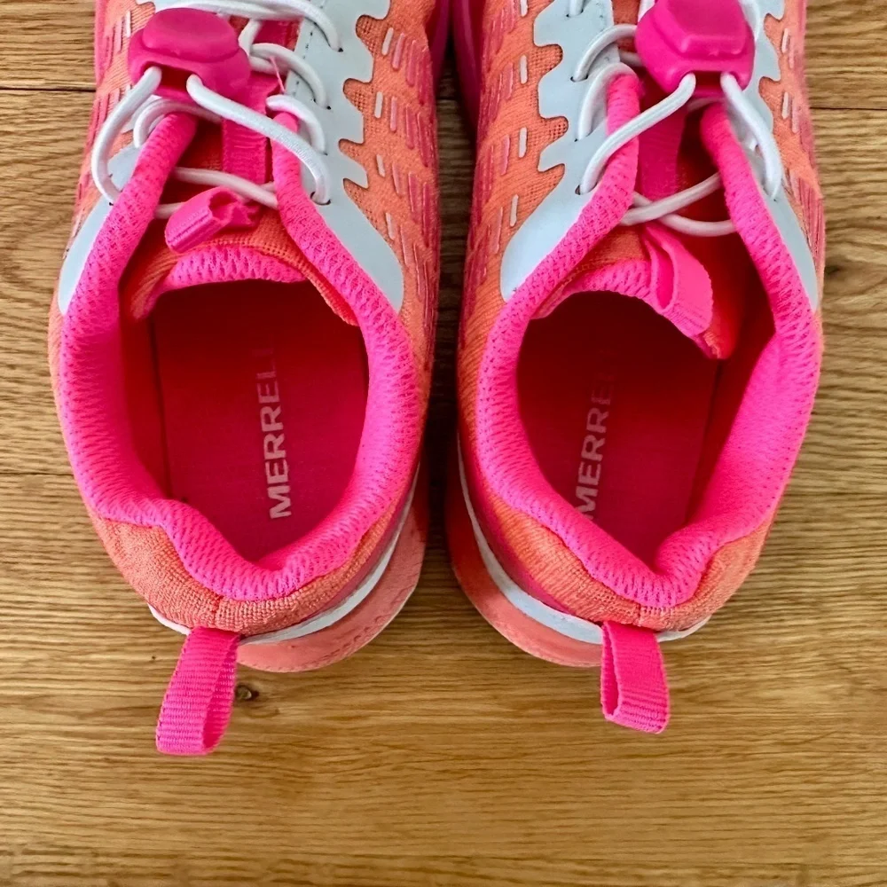 Merrell Kids Agility Peak KDZ Hiking Boot Shoe (Little Kids) in Pink/Orange - Picture 8 of 11